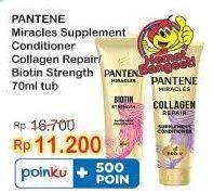 Promo Harga Pantene Conditioner Miracle Collagen Repair, Biotin Strength 70 ml - Indomaret