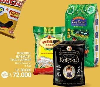 Promo Harga Kokoku/Premium Gold Basmati/Thai Farmer Beras  - LotteMart