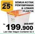 Promo Harga LION STAR Wagon Container 82 ltr - Giant