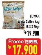 Promo Harga Luwak White Koffie per 18 sachet 20 gr - Hypermart