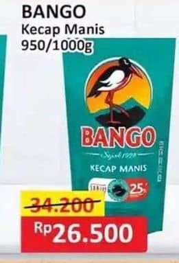 Promo Harga Bango Kecap Manis 950 gr - Alfamart