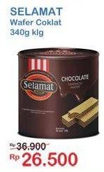 Promo Harga SELAMAT Wafer Chocolate 340 gr - Indomaret