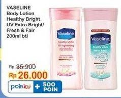 Promo Harga Vaseline Body Lotion UV Lightening, Fresh Fair Cooling UV 200 ml - Indomaret