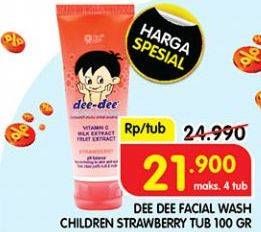 Promo Harga Dee Dee Children Facial Wash Strawberry 100 gr - Superindo