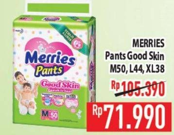 Promo Harga Merries Pants Good Skin XL38, M50, L44 38 pcs - Hypermart