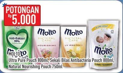 Promo Harga MOLTO Ultra/Natural Care/Softener Ultra Pure  - Hypermart