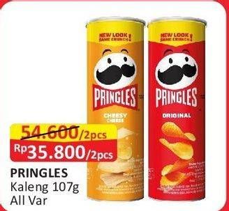 Promo Harga Pringles Potato Crisps All Variants 107 gr - Alfamart