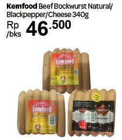 Promo Harga KEMFOOD Bockwurst Natural, Blackpaper, Cheese 340 gr - Carrefour