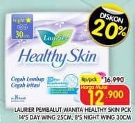 Promo Harga Laurier Healthy Skin Day Wing 25cm, Night Wing 30cm 8 pcs - Superindo