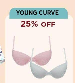 Promo Harga YOUNG CURVE Bra / Panties Wanita  - Carrefour