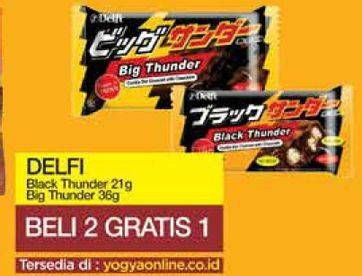 Promo Harga DELFI Thunder Big, Black 21 gr - Yogya