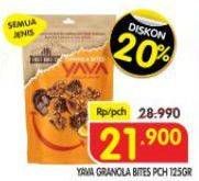 Promo Harga Yava Granola Bites All Variants 125 gr - Superindo