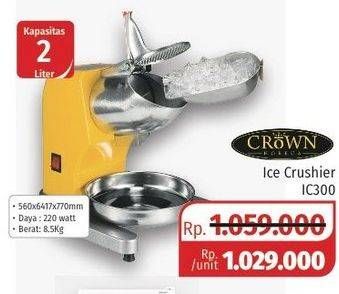 Promo Harga CROWN Ice Crusher IC-300  - Lotte Grosir