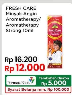 Promo Harga Fresh Care Minyak Angin Aromatherapy Kayu Putih, Hot Strong 10 ml - Indomaret