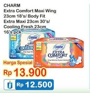 Promo Harga CHARM Extra Comfort Cooling Fresh 23cm 16s / Body Fit Maxi Wing / Maxi Wing 23cm  - Indomaret