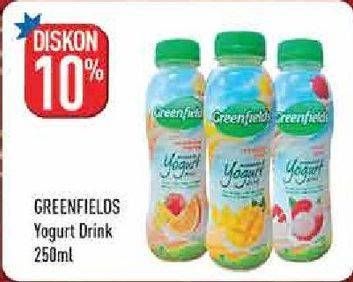 Promo Harga GREENFIELDS Yogurt Drink 250 ml - Hypermart