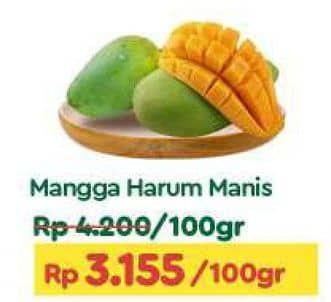 Promo Harga Mangga Harum Manis per 100 gr - TIP TOP