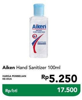 Promo Harga AIKEN Hand Sanitizer 100 ml - Carrefour