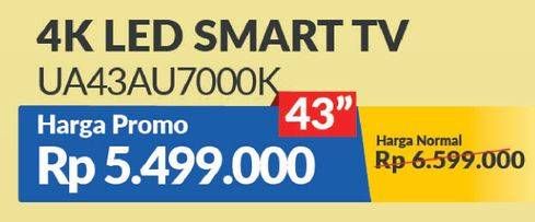 Promo Harga SAMSUNG LED 43" UA43AU7000 UHD Smart  - COURTS
