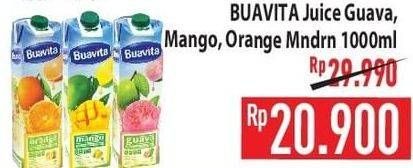 Promo Harga BUAVITA Fresh Juice Guava, Mango, Orange 1000 ml - Hypermart