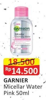 Promo Harga GARNIER Micellar Water Pink 50 ml - Alfamart