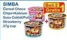 Promo Harga SIMBA Cereal Choco Chips Susu Coklat, Susu Strawberry, Susu Putih 37 gr - Indomaret