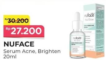 Promo Harga Nuface Nu Glow Serum Acne Prone Care, Brighten Supple Skin 20 ml - Alfamart