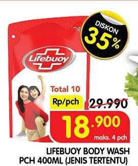 Promo Harga LIFEBUOY Body Wash 400 ml - Superindo