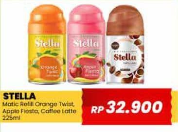 Promo Harga Stella Matic Refill Orange Twist, Apple Fiesta, Caffee Latte 225 ml - Yogya