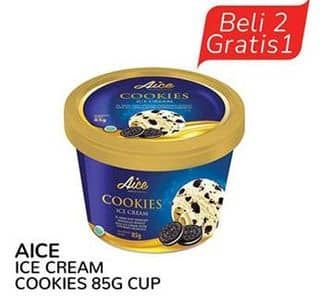 Promo Harga Aice Ice Cream Cookies 85 gr - Indomaret