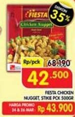 Promo Harga Fiesta Naget Chicken Nugget, Stikie 500 gr - Superindo