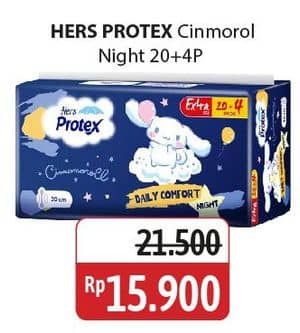 Promo Harga Hers Protex Comfort Night Wing 30cm 24 pcs - Alfamidi