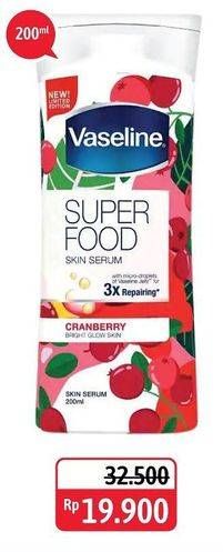 Promo Harga VASELINE Super Food Skin Serum Cranberry 200 ml - Alfamidi