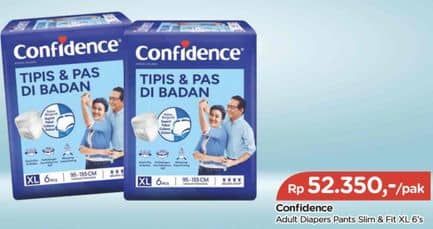 Promo Harga Confidence Adult Pants Tipis & Pas Di Badan XL6 6 pcs - TIP TOP