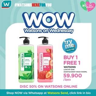 Promo Harga WATSONS Body Wash Scented per 2 botol 1 ltr - Watsons