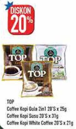 Promo Harga TOP COFFEE Kopi Gula, Susu per 20 sachet - Hypermart