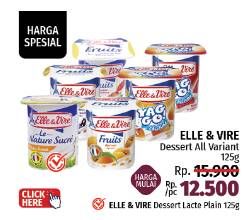 Promo Harga Elle & Vire Dessert Cream All Variants 125 gr - LotteMart