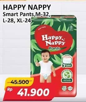 Promo Harga Happy Nappy Smart Pantz Diaper XL24, M32, L28 24 pcs - Alfamart