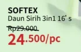 Promo Harga Softex Daun Sirih 3 In 1 16 pcs - Guardian