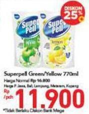 Promo Harga SUPER PELL Pembersih Lantai Fresh Apple, Lemon Ginger 770 ml - Carrefour