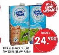 Promo Harga FRISIAN FLAG Susu UHT Purefarm All Variants per 2 box 900 ml - Superindo