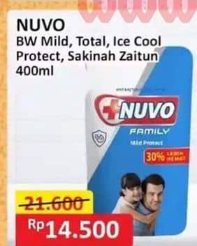 Promo Harga Nuvo Body Wash Mild Protect, Total Protect, Sakinah 400 ml - Alfamart