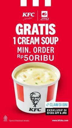 Promo Harga Gratis 1 Cream Soup  - KFC