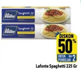 Promo Harga La Fonte Spaghetti 225 gr - Hypermart