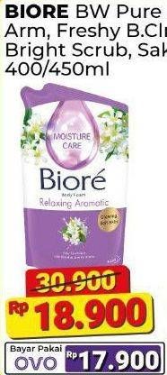 Promo Harga Biore Body Foam Beauty Pure Mild, Relaxing Aromatic, Clear Fresh, Floral Spa 450 ml - Alfamart
