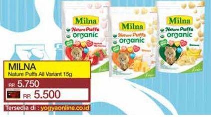 Promo Harga Milna Nature Puffs Organic All Variants 15 gr - Yogya