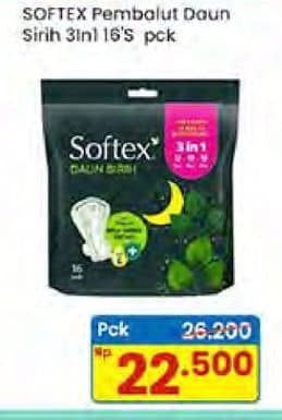 Promo Harga Softex Daun Sirih 3 In 1 16 pcs - Indomaret