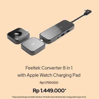 Promo Harga FEELTEK Converter 8 in 1 with Apple Watch Charging Pad  - iBox