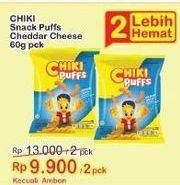 Promo Harga Chiki Puffs Snack Cheddar Cheese 60 gr - Indomaret