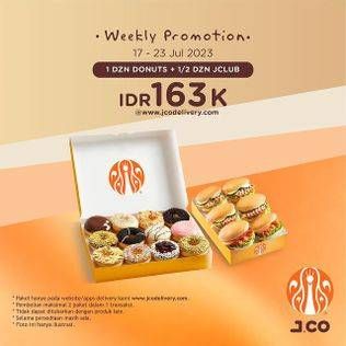 Promo Harga JCO 1 Dzn Donuts + 1/2 Dzn Jclub  - JCO